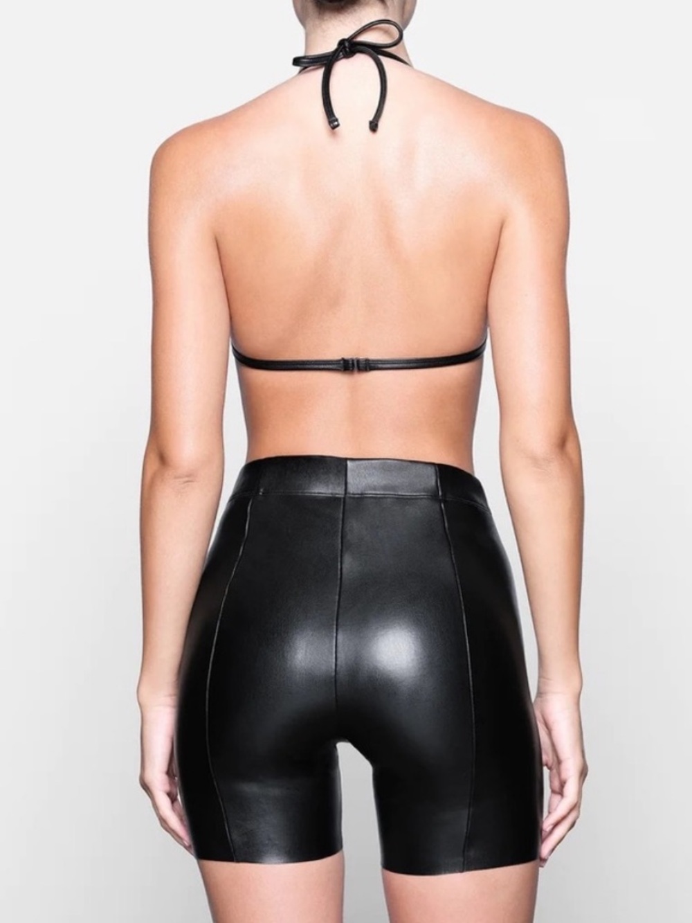 SKIMS Faux Leather Tie Bralette XS - Picture 7 of 7